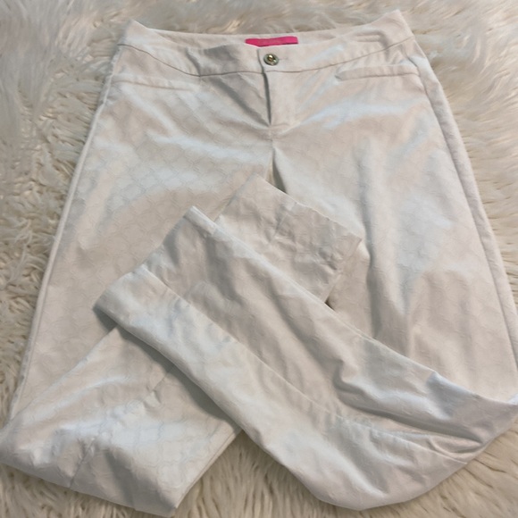 Lilly Pulitzer Women’s Pants size 0 excellent condition color white inseam 28” - Picture 12 of 12